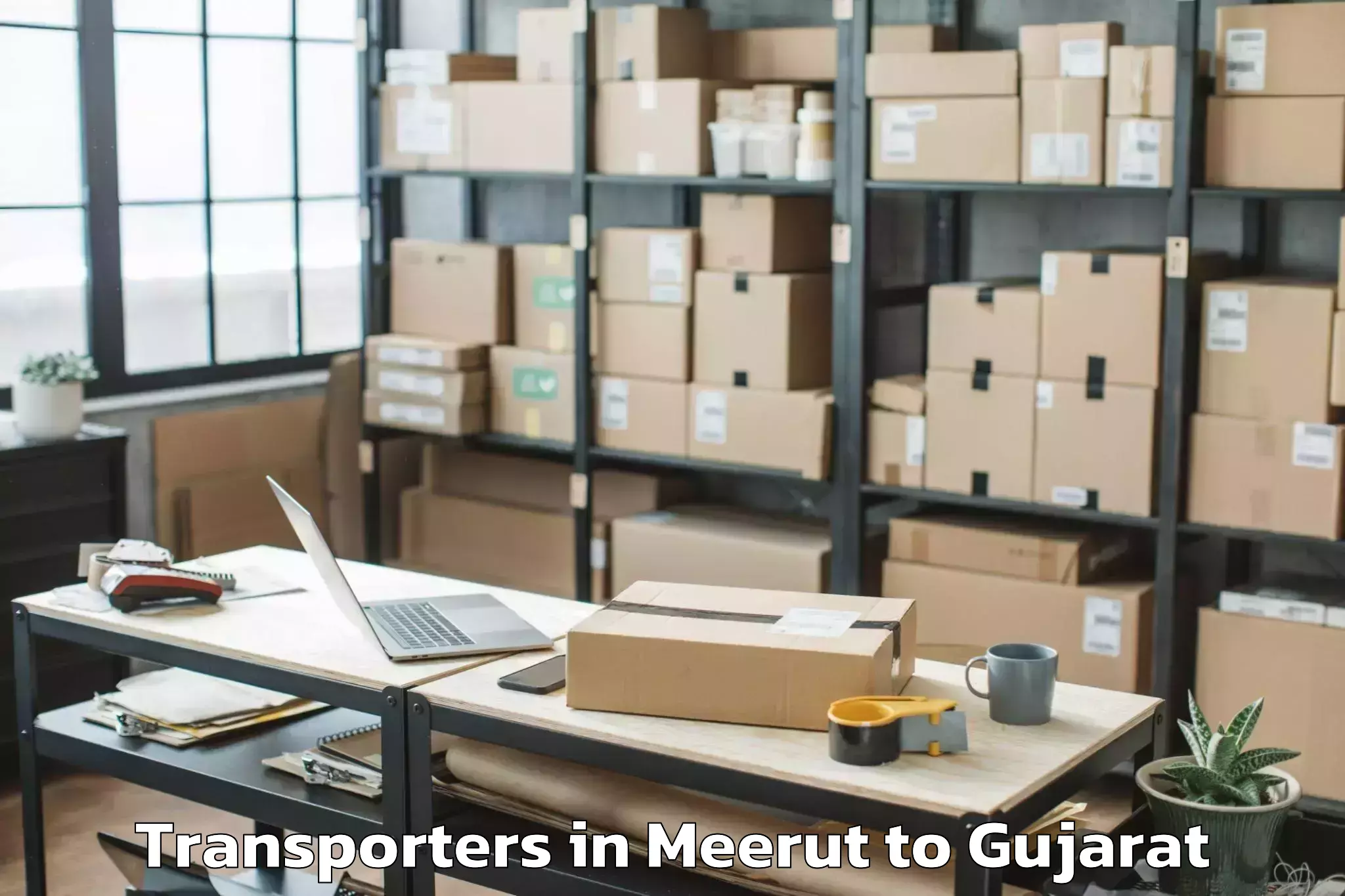 Book Meerut to Virpur Transporters Online